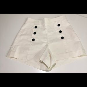 Aritzia high waisted white shorts